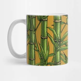 Bamboo forest on mustard Mug